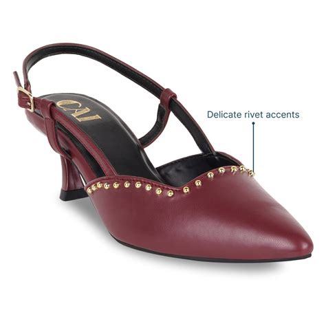 Maroon Rivet Pumps – The CAI Store