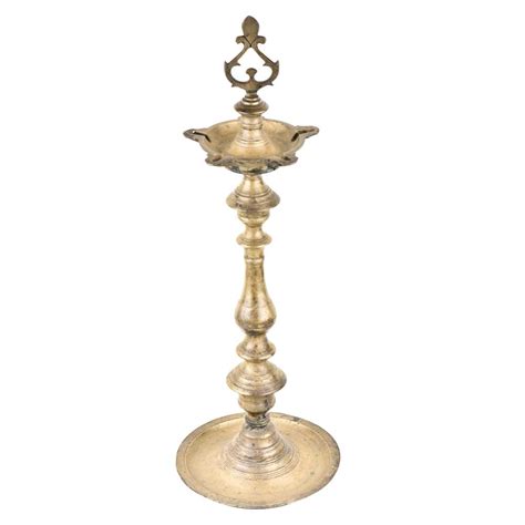 Indian Brass Prabai Kuthu vilakku Standing Diya Traditional Lamp