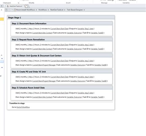 Workflow Task List 的图像结果