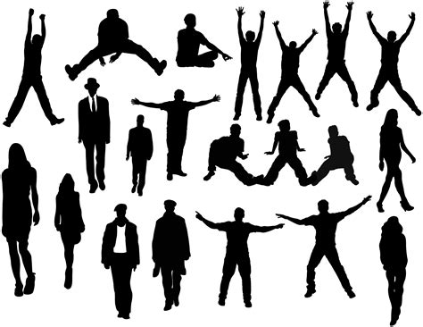 Silhouettes Brushes, Shapes, vectors, PNG, Picture
