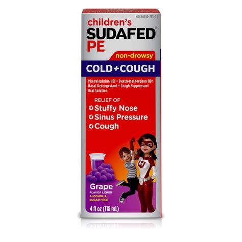 Amazon.com: CHILDREN'S SUDAFED PE Nasal Decongestant, Cough Suppressant COLD + COUGH Non-Drowsy ...