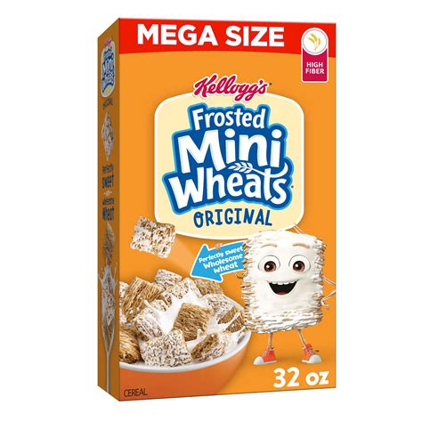Kellogg's Frosted Mini-Wheats Breakfast Cereal, Kids Cereal, Family Breakfast, Mega Size ...