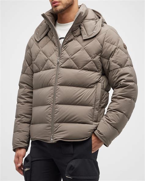 Moncler Men's Sanary Quilted Down Shirt Jacket | Neiman Marcus