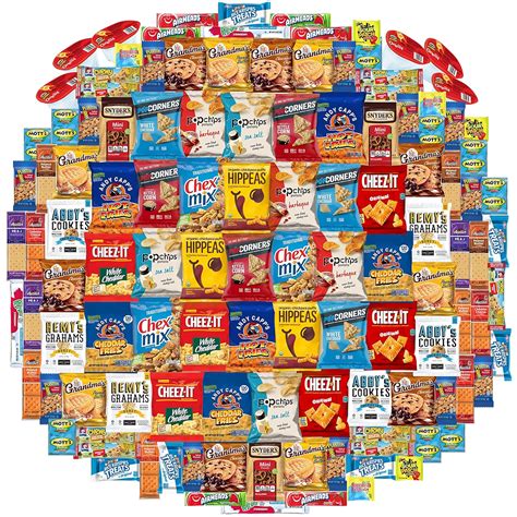 Buy Snack Chest Care Package 120 Count Variety Snacks Gift Box ...