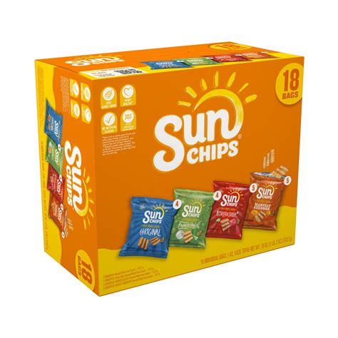 SunChips Whole Grain Snacks Variety Pack 18 Count, 18 Ounce - Walmart.com