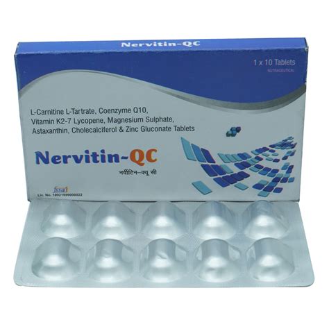 Nervitin-QC Tablet 10's Price, Uses, Side Effects, Composition - Apollo ...