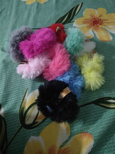 DK BEAUTY Soft Fluffy Fur Elastic Multicolor Hair Rubber Bands for Kids ...