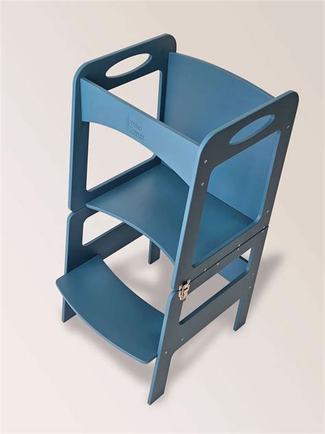 Montessori Learning Tower 3in1 Blue with Chalkboard | YokoTower