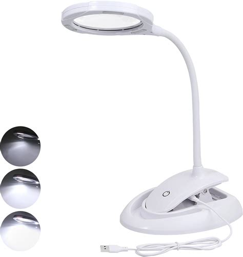 Tanice Magnifying Glass with Light, 2-in-1 Magnifying Glass Desk Lamp ...