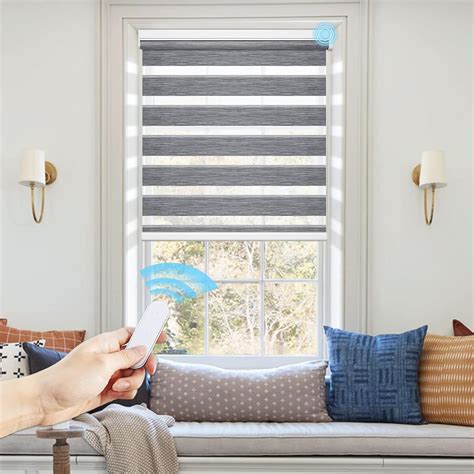 Amazon.com: Grandekor Motorized Zebra Blinds with Remote Control, Smart ...