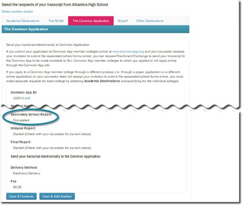 Image result for Common App Transcripts