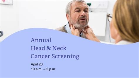 Sentara/EVMS Annual Head & Neck Cancer Screening, Sentara Norfolk ...