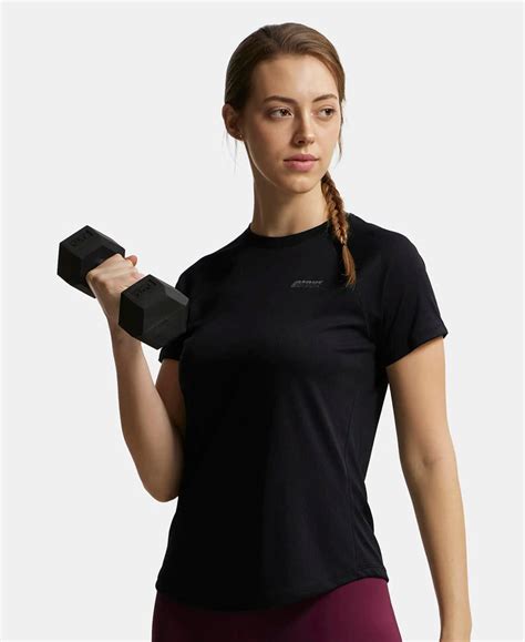 Buy Microfiber Fabric Relaxed Fit Half Sleeve Breathable Mesh T-Shirt ...