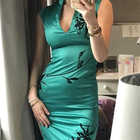 Stunning Jane norman oriental dress. So flattering... - Depop