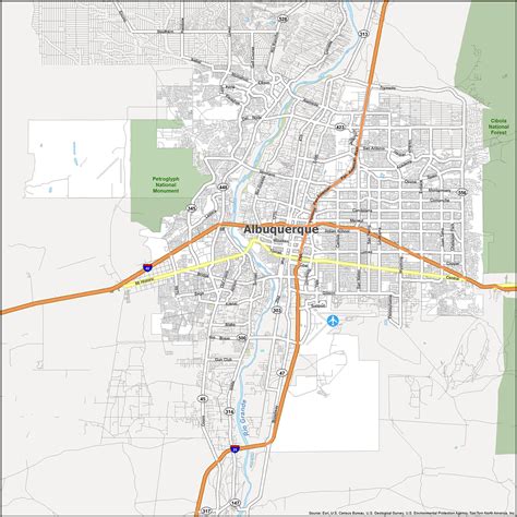 Printable Map Of Albuquerque