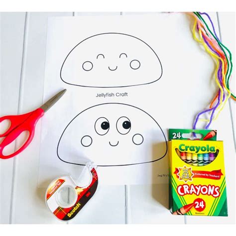 Free Printable Jellyfish Paper Craft for Kids - Easy