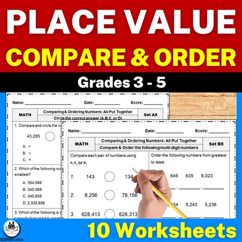 Image result for Ordering 3-Digit Numbers Worksheet