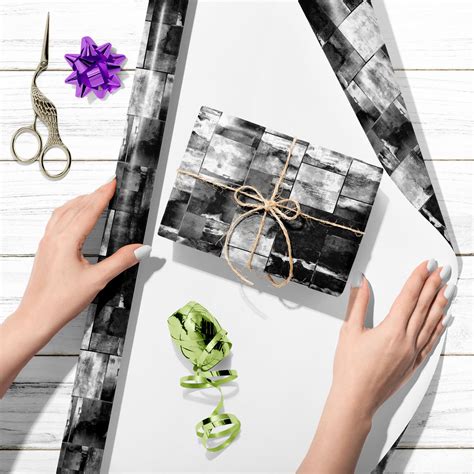 Black And White Abstract D1 Art & Craft Gift Wrapping Paper – ArtzFolio.com