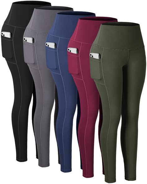 THE GYM PEOPLE Thick High Waist Yoga Pants with Pockets, Tummy Control Workout Running Yoga Leggings Minimalist