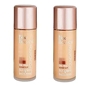 Buy Blue Heaven Combo Of 2 Pcs Oil Free Foundation 30 ml (Shade-Cream ...