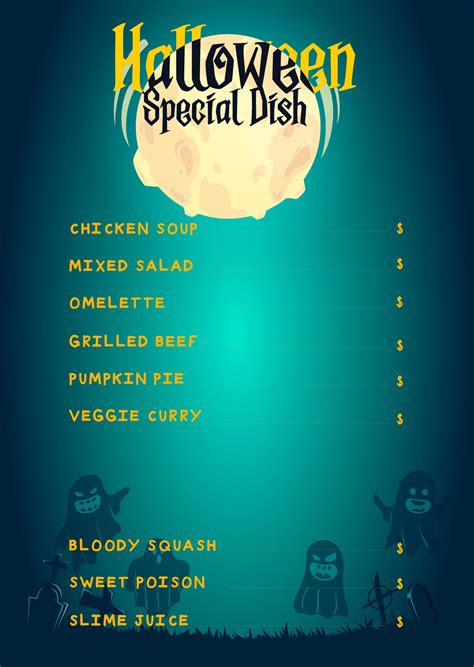 Halloween Menu Templates - 15 Free PDF Printables | Printablee