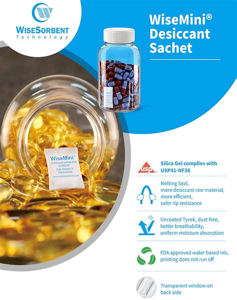 Buy Wisesorb 0.5 Gram Silica Gel Packs, 2000 Pack Tyvek Dessicant ...