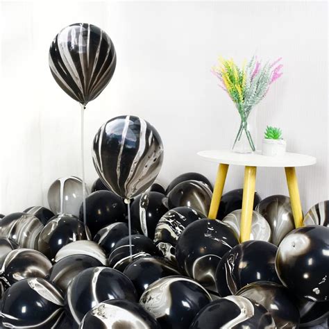50pcs Black Marble Balloons 12 Inch Marble Agate | Ubuy India
