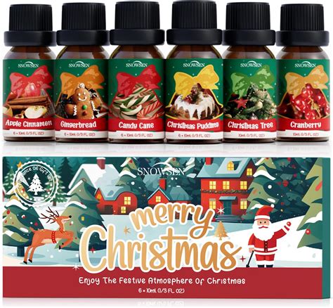 Christmas Essential Oils Set, SNOWSEN Winter Fragrance Oil Aromatherapy ...