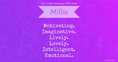 The hidden meaning of the name Millie | Namious