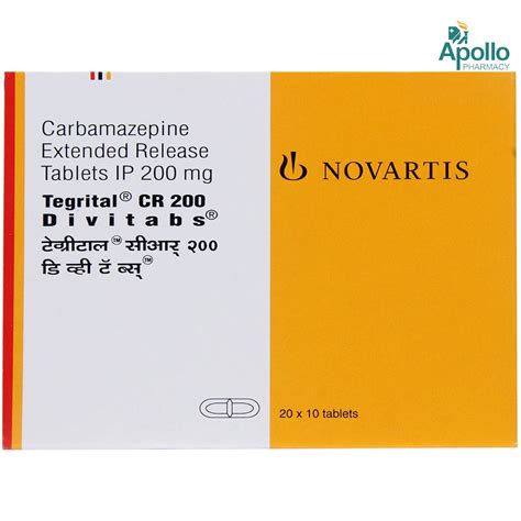 Tegrital CR 200 Divitabs 10's Price, Uses, Side Effects, Composition ...