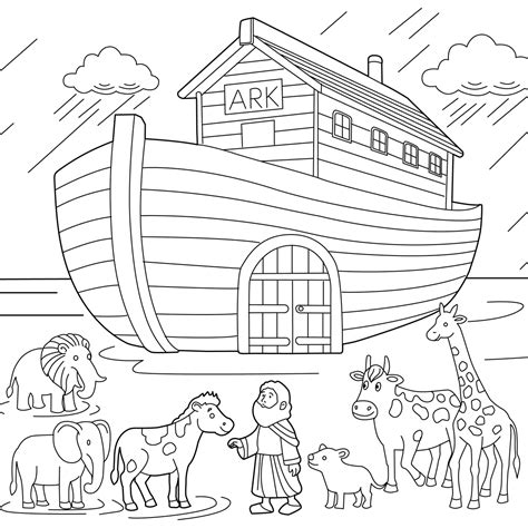 Noah Coloring Pages Noah's Ark Coloring Pages | Noah Printable Sheets