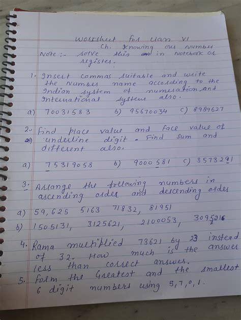 Image result for Class 6 Maths Chapter Wise Worksheets