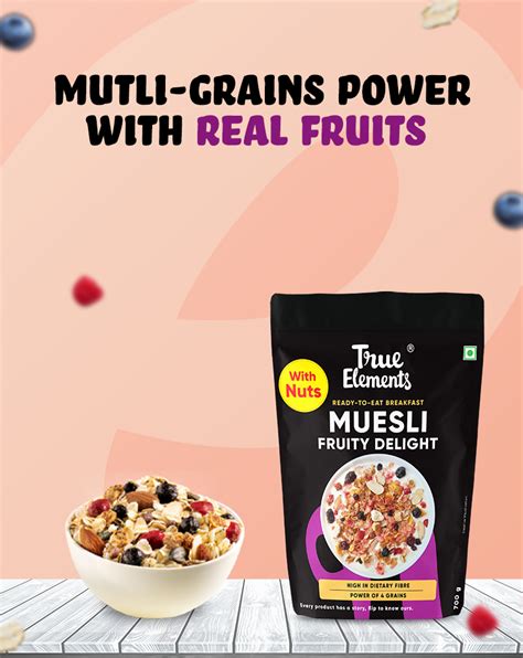Muesli Fruity Delight - Nutrient Rich Muesli | True Elements