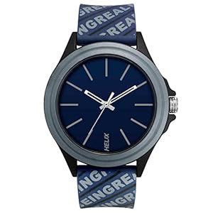 Helix by Timex Analog Watch for Man with Blue Round Dial & Blue ...