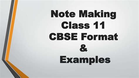 Note Making for Class 11 的图像结果