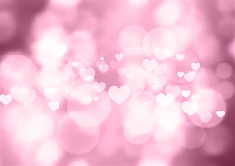 pink bokeh hearts valentine's day background 1212 694557 Vector Art at ...