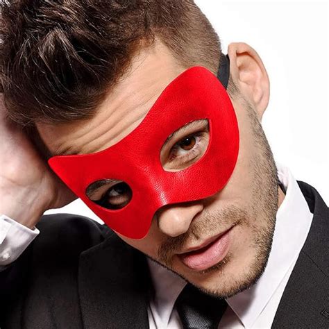 Classic - Red Men's Masquerade Mask - Costume Mask - Venetian Mask ...