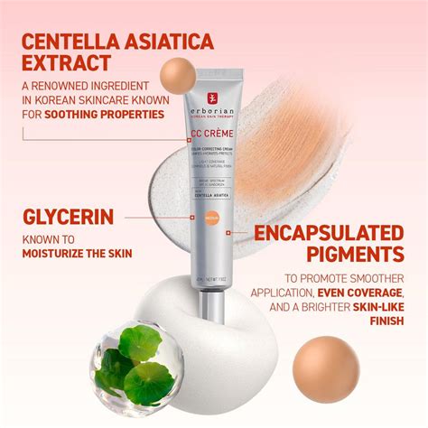 Erborian CC Cream Color-Corrector for Natural Luminous Finish with ...
