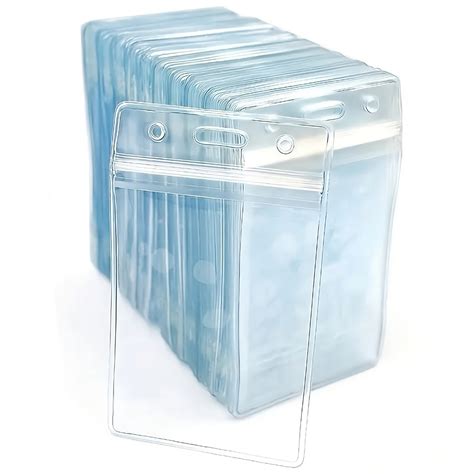 Transparent Plastic ID Card Holder Waterproof Case Protector | Shopee ...