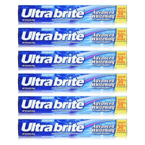 Colgate Ultra Brite Advanced Whitening Fluoride Toothpaste, 6 oz ...