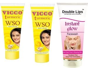VICCO Turmeric WSO Skin Cream 30GRM *2 (60GRM )+ Instant Glow Face Care ...