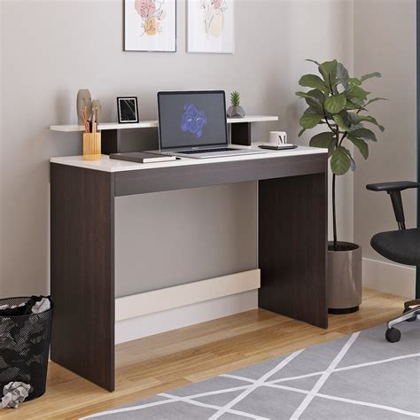 WOODWIDER Freya Wooden Study Table, Workstation, Computer, Laptop, WFH ...