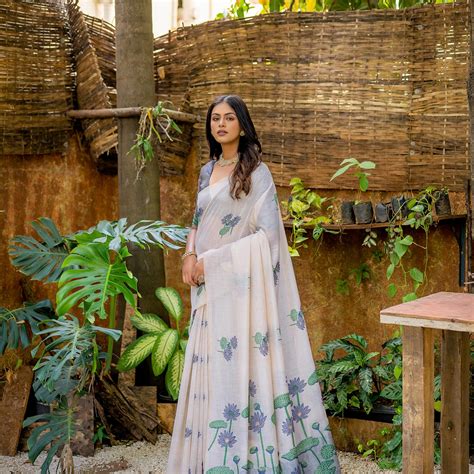 Ming Blue Muga Cotton Saree – Gajarai