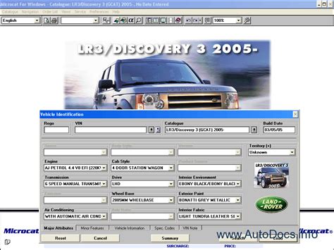 Land Rover 2011 parts catalog Order & Download