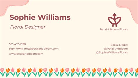 Floral Business Card Template 的图像结果