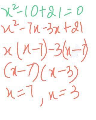 Find the following x²-10x+21 - Brainly.in