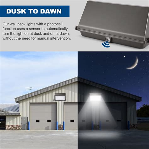 Buy SOVELA 120W LED Wall Pack Light with Photocell, 15600LM 5000K Dusk ...