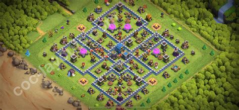 Best Anti 2 Stars Base TH12 with Link, Hybrid - Town Hall Level 12 Base ...