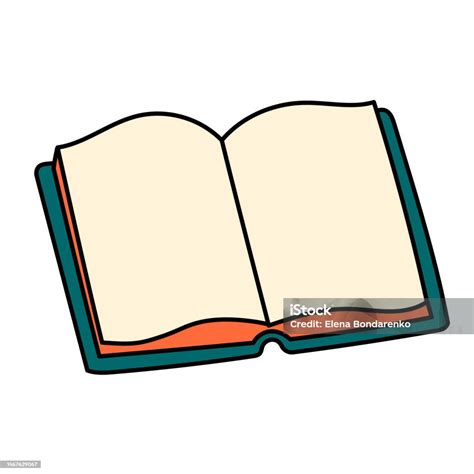 Ilustración de Libro Abierto Dibujado A Mano Vectorial y más Vectores ...