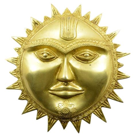 Buy Reiki Crystal Products Brass Sun for vastu Surya Face Idol ...